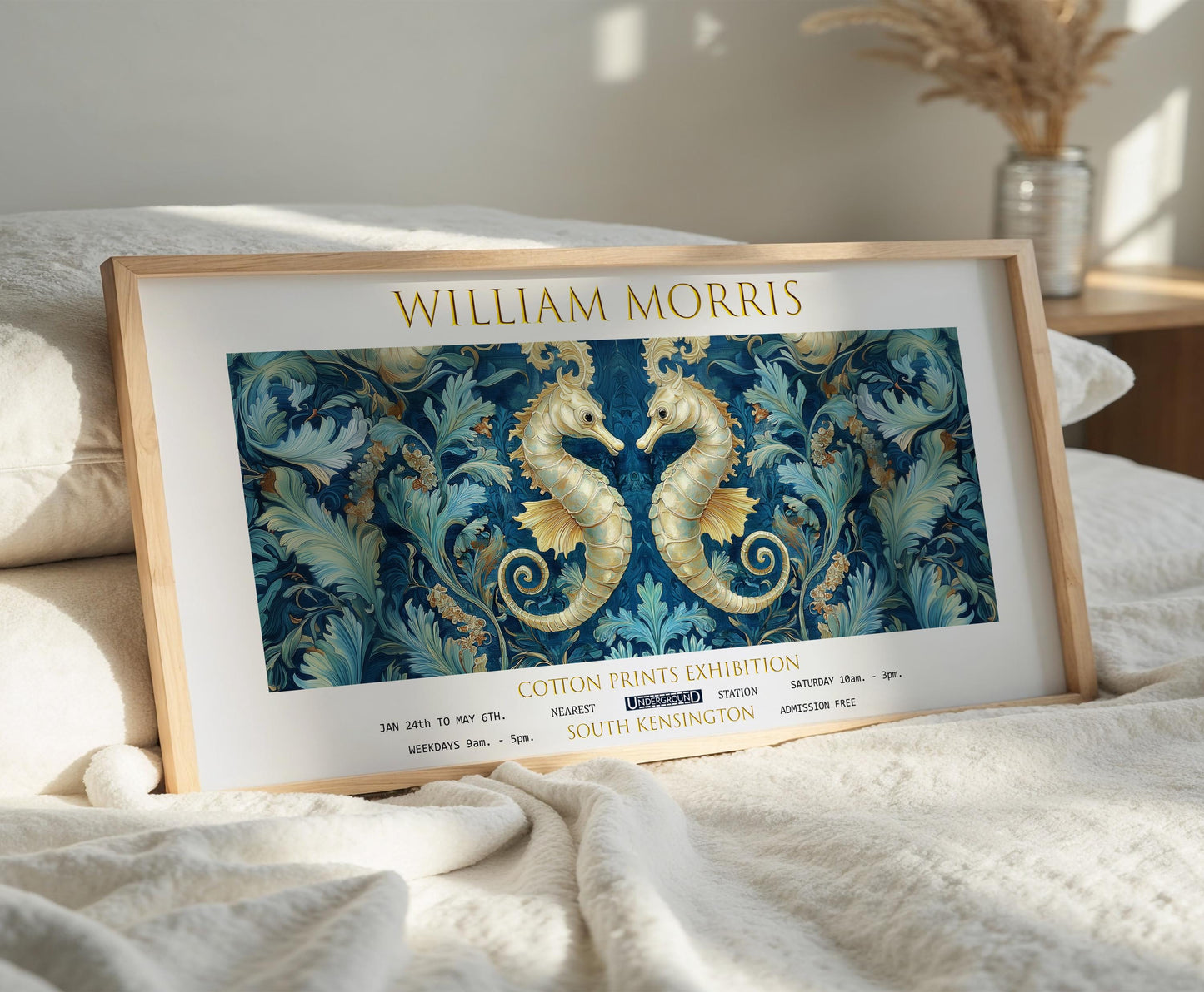 William Morris Print | Museum Quality Panoramic Art with Botanical & Textiles Design