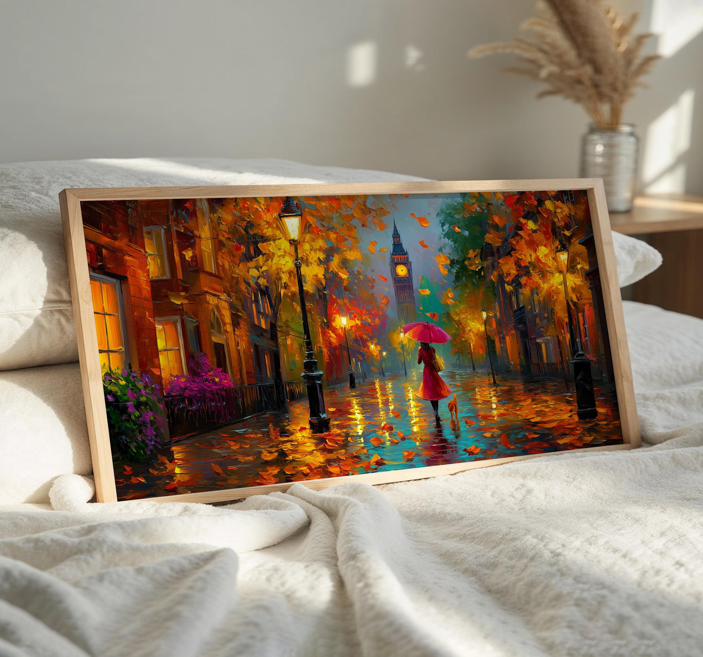Impressionist Oil Painting London PANORAMIC WALL ART Unframed Picture Print