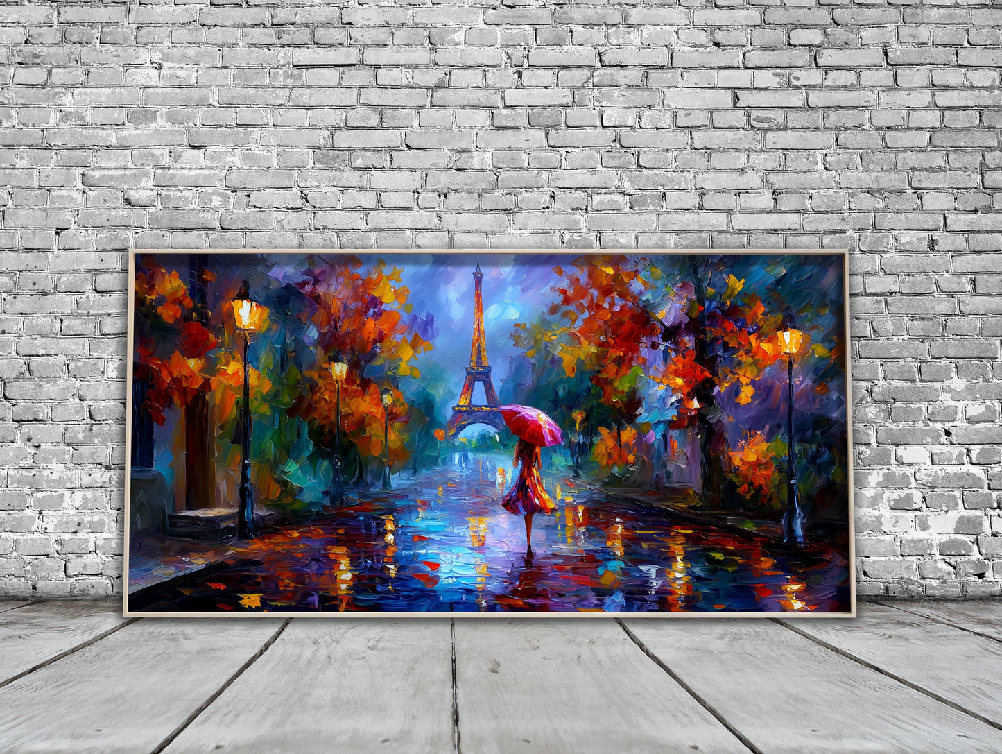 Rainy Paris Wall Art – Eiffel Tower Panoramic Print