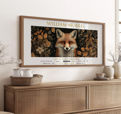 William Morris Fox Art Print: Vintage Botanical Exhibition Poster