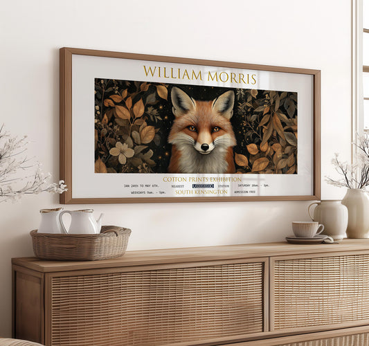 William Morris Fox Art Print: Vintage Botanical Exhibition Poster