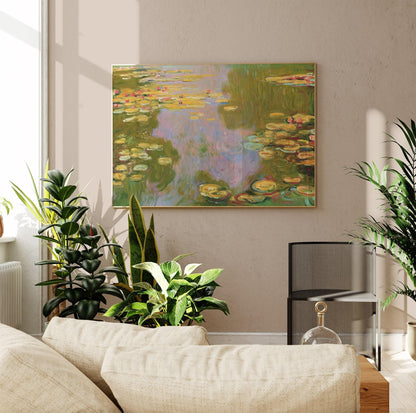 Monet Water Lilies Print: Vintage Floral Impressionist Art