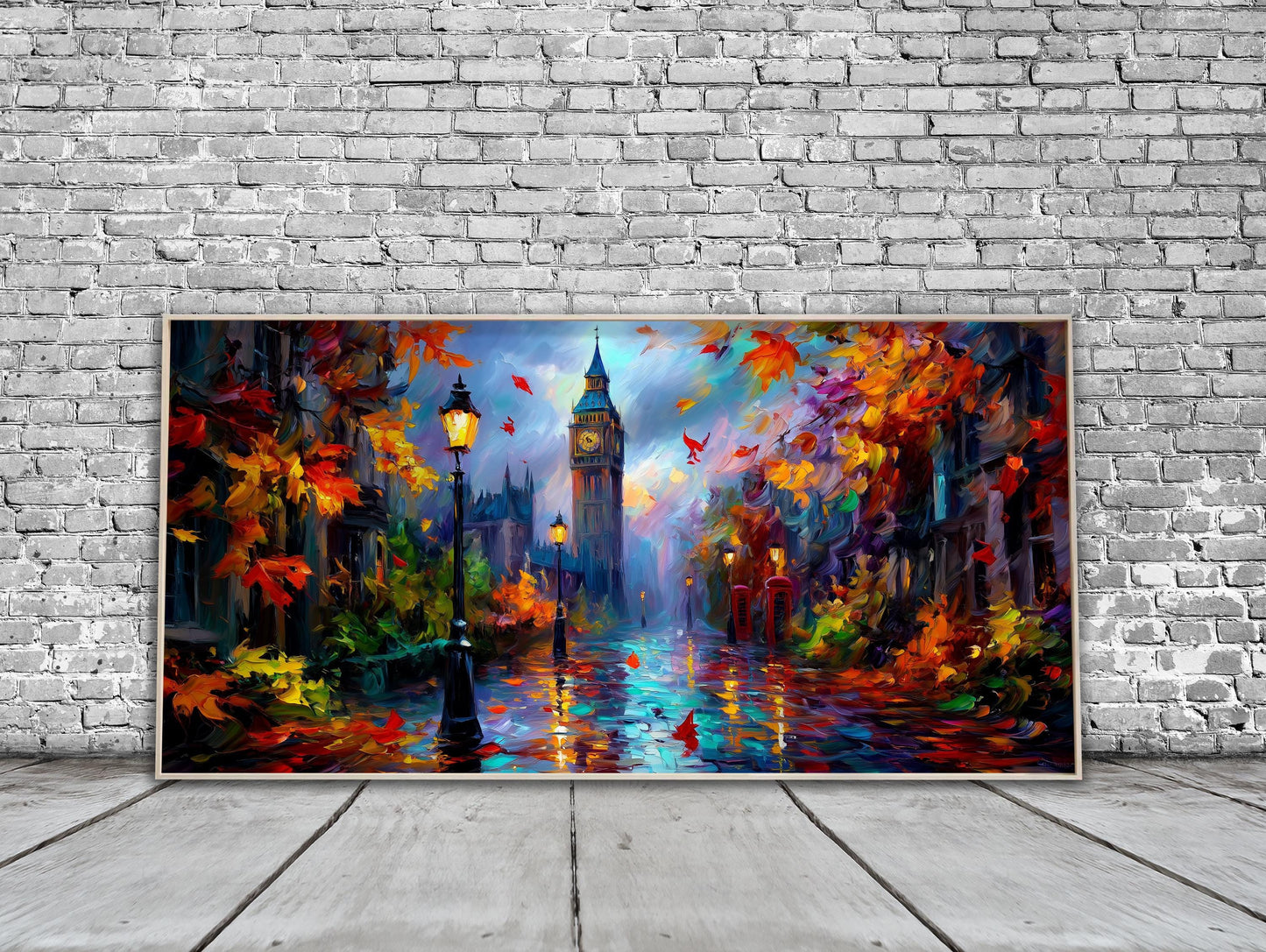 Impressionist Oil Painting London Panoramic Print