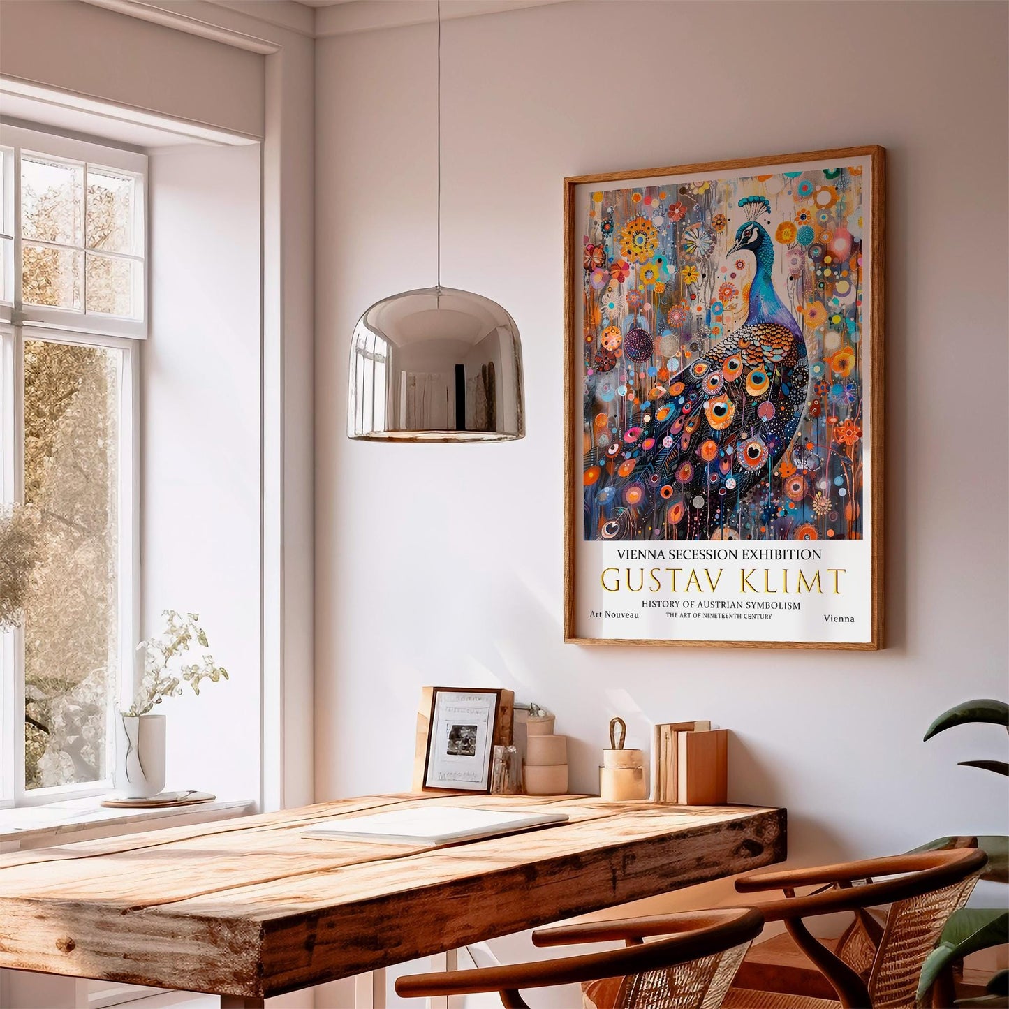 Gustav Klimt Print - Art Nouveau Peacock Wall Art | Vintage Gold Leaf Decor