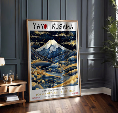 Yayoi Kusama Mount Fuji Print – Japanese Art Exhibition Poster