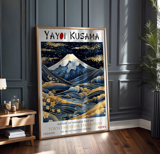 Yayoi Kusama Mount Fuji Print – Japanese Art Exhibition Poster