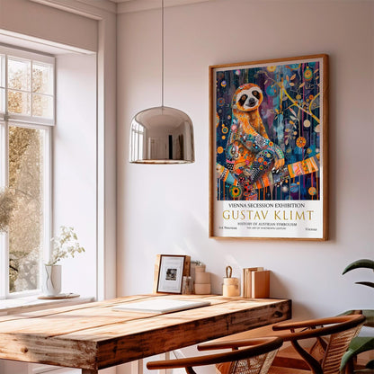 Gustav Klimt Print – Art Nouveau Poster Featuring Klimt Sloth Artwork on Premium Paper