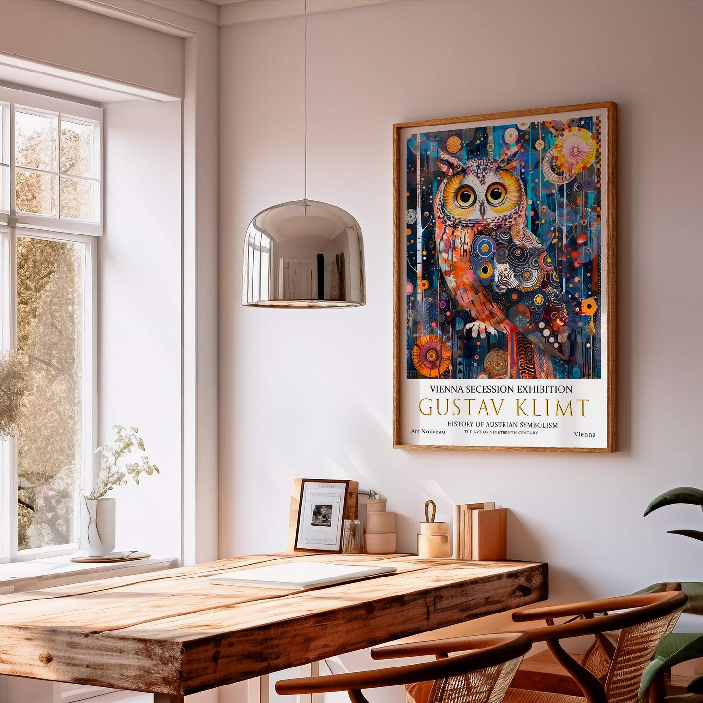 Gustav Klimt Owl Print – Art Nouveau Vintage Wall Art on Premium Paper