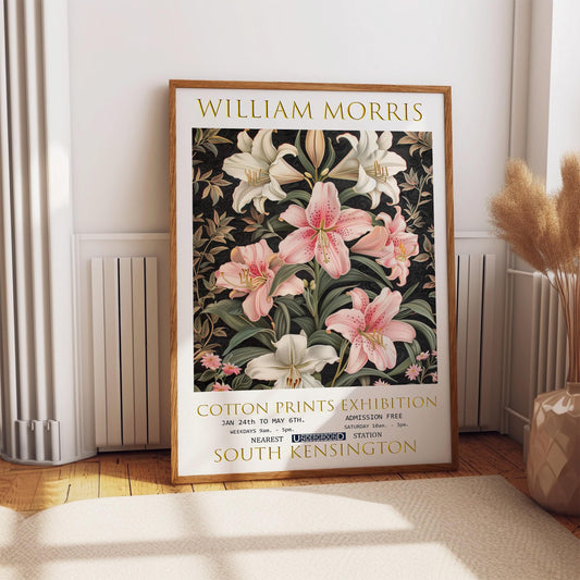 William Morris Lilies Print: Vintage Floral Wall Art