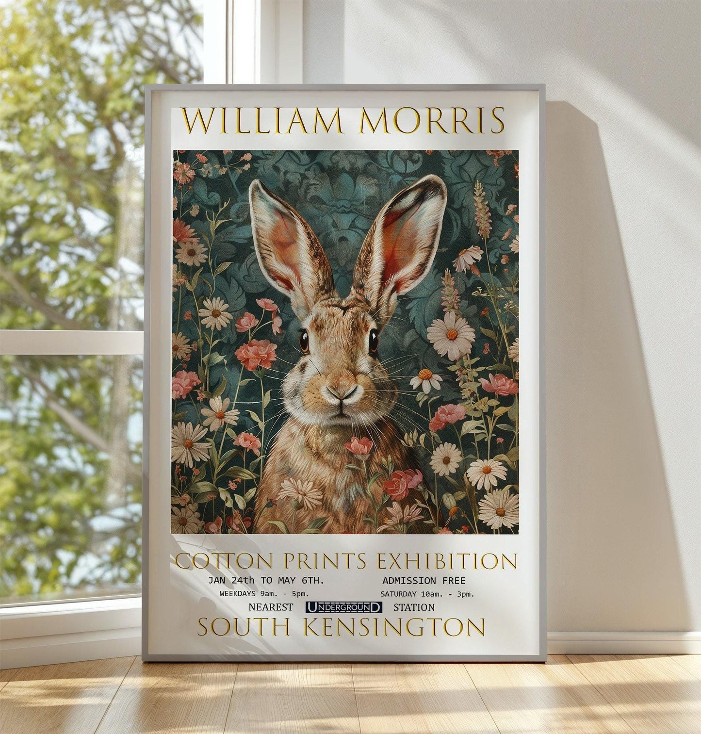 William Morris Hare Print: Vintage Floral Wall Art