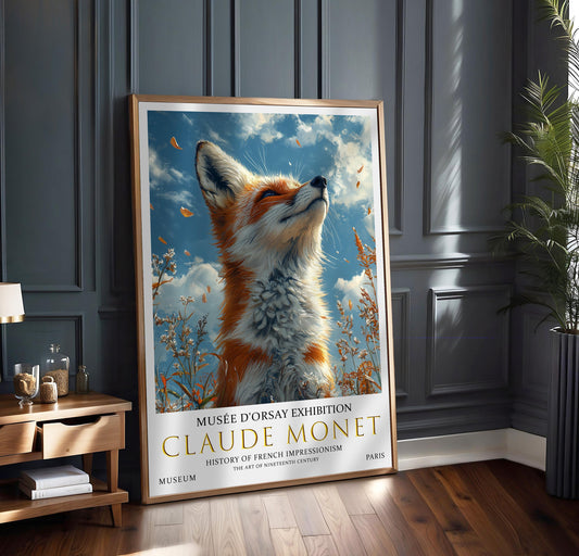 Claude Monet Fox Print: Vintage Impressionist Wall Art