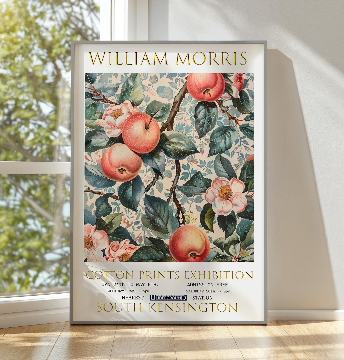 William Morris Apple Tree Vintage Floral Print – Botanical Wall Art Poster