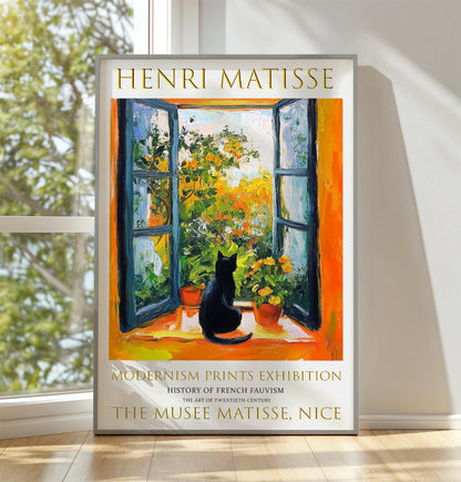 Henri Matisse Print: Open Window, Fauvism Cat Art