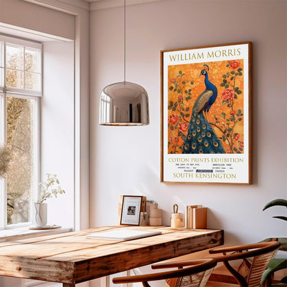 Peacock Wall Art Print - William Morris Poster | Vintage Botanical Floral Decor