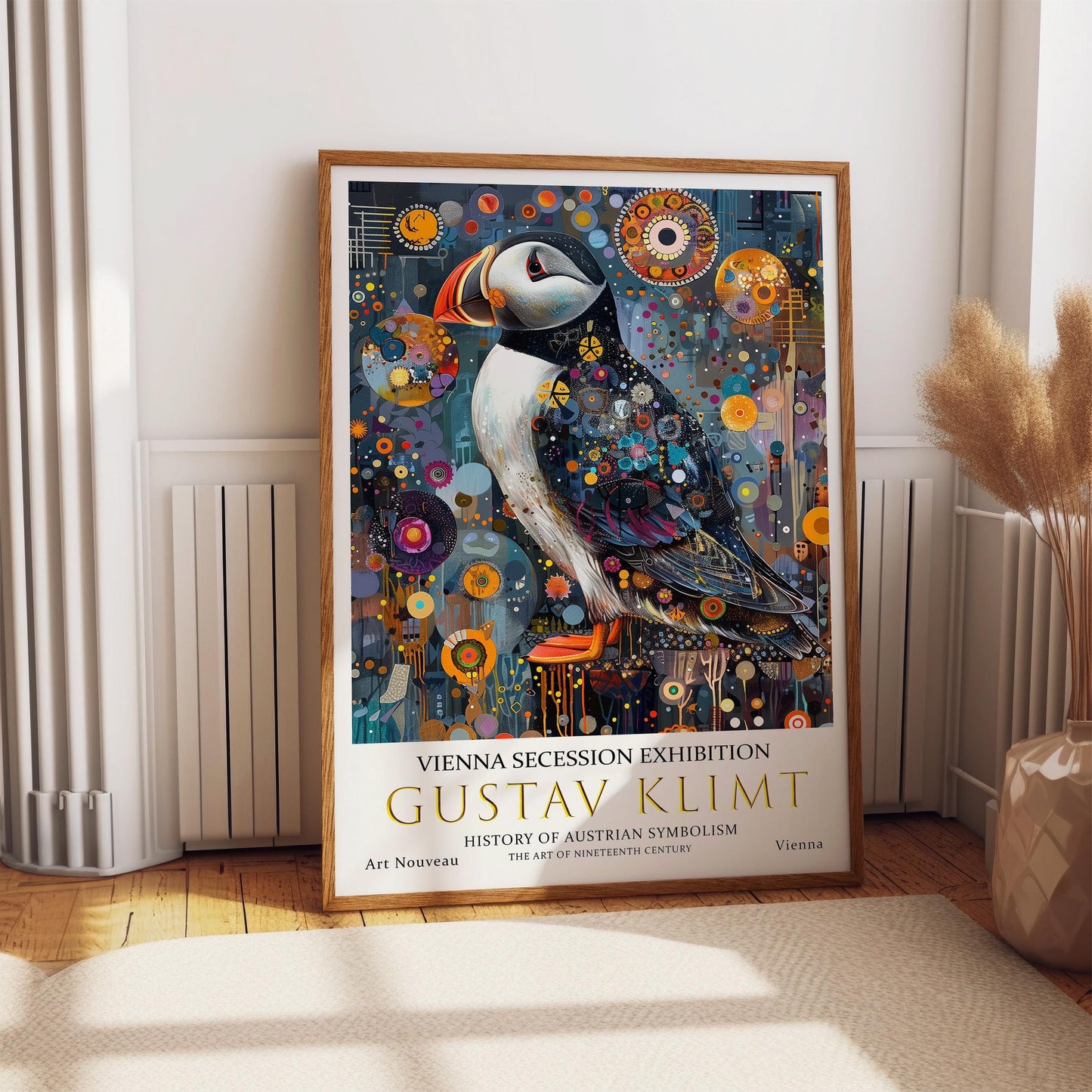 Gustav Klimt Art Nouveau Vintage Art Poster – Premium A3 Gold Leaf Print