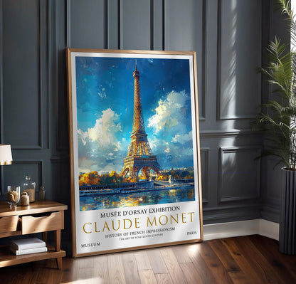 Claude Monet Eiffel Tower Print: Vintage Cityscape Art