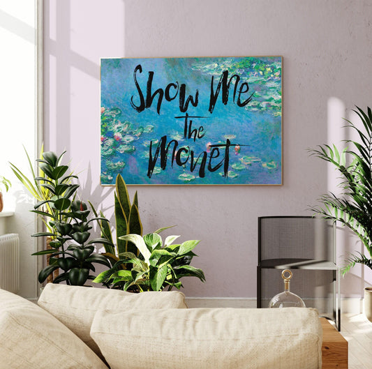 Altered Art – Show Me The Monet – Water Lilies Art Print