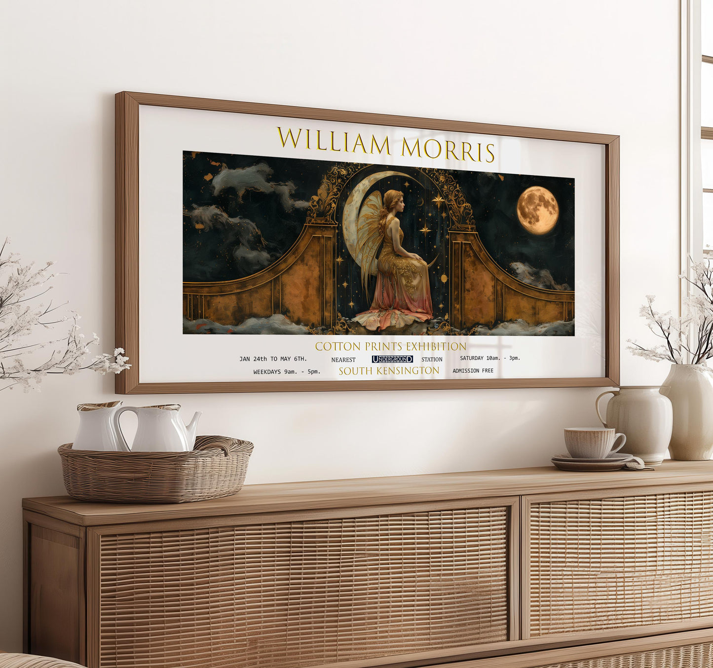 William Morris Fairy Print: Vintage Celestial Wall Art