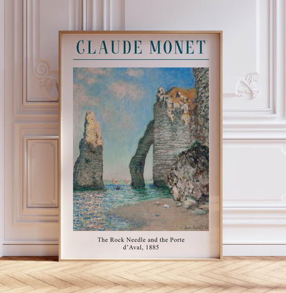 Monet 'Cliffs at Etretat' Poster: Vintage French Impressionist Print