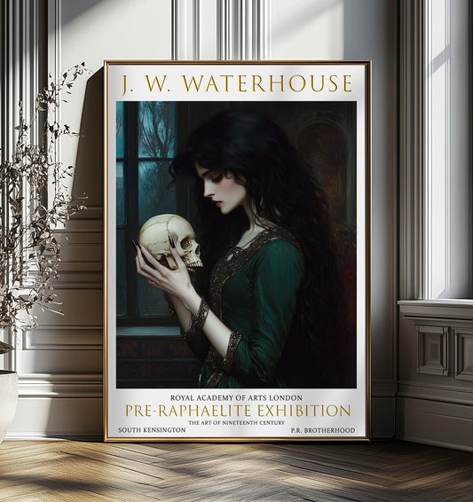 John William Waterhouse Print: Gothic Vampire Woman Pre-Raphaelite Art