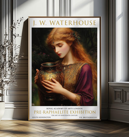 Art Print, Pandora by John William Waterhouse, Pre-Raphaelite Wall Art