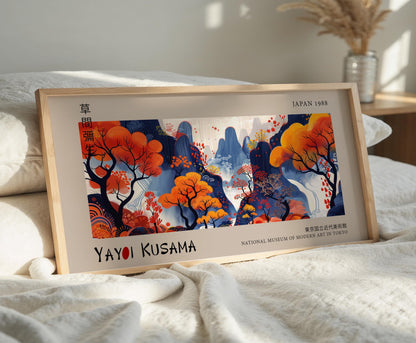 Japanese Landscape Art – Panoramic Wall Print – Mountain Scene