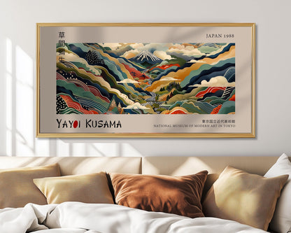 Yayoi Kusama Japanese Landscape Print: Mountain Zen Art