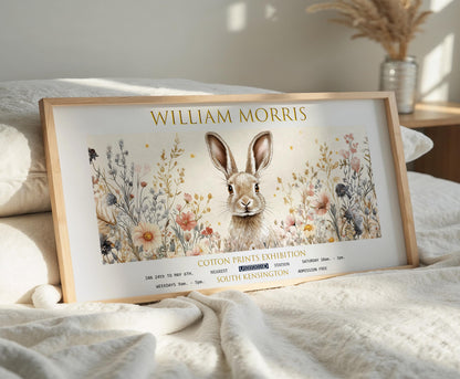 William Morris Hare Print: Vintage Botanical Panoramic Wall Art