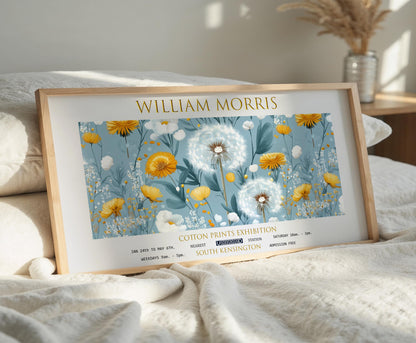 Print: William Morris Dandelion, Panoramic Botanical Wall Art