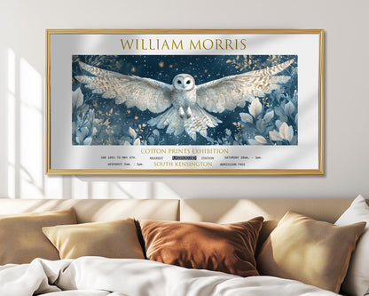 William Morris Owl Print: Vintage Exhibition Poster, Textiles Art