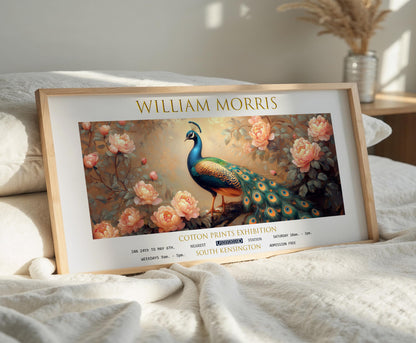 William Morris Peacock Print: Vintage Botanical Wall Art