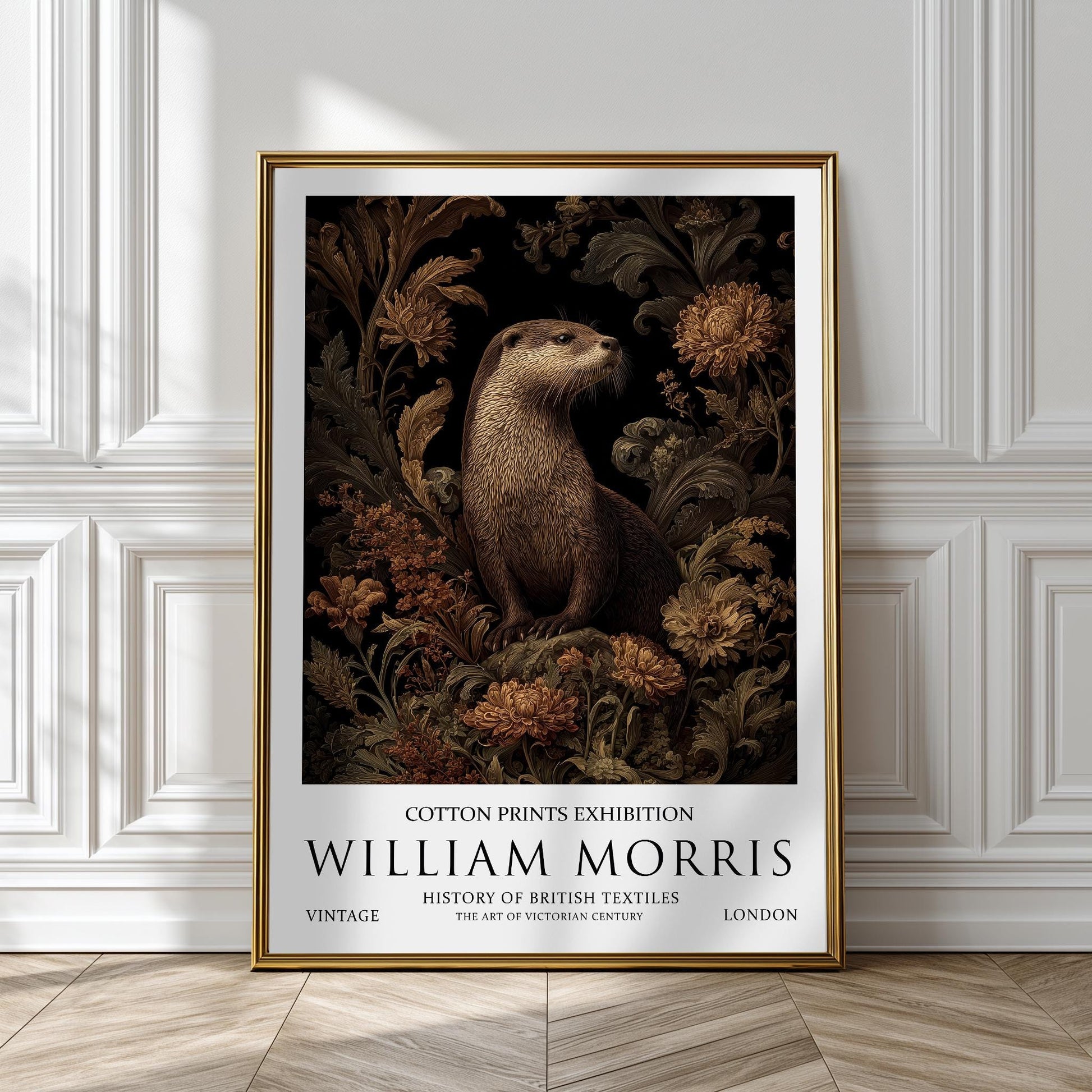 Print, William Morris Otter, Botanical Floral Wall Art, Vintage Illustration