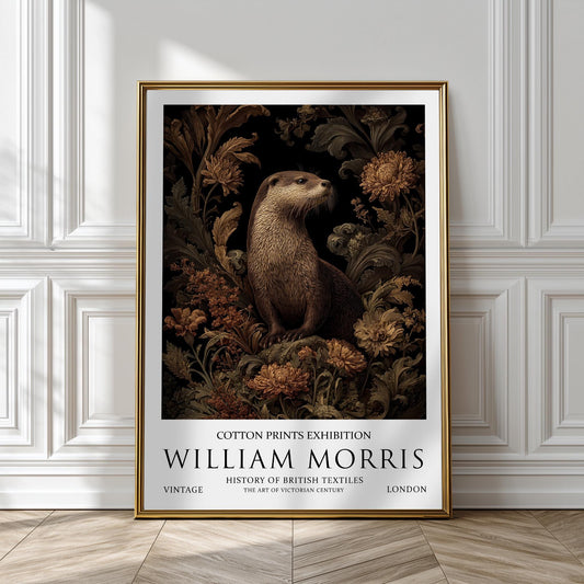 Print, William Morris Otter, Botanical Floral Wall Art, Vintage Illustration