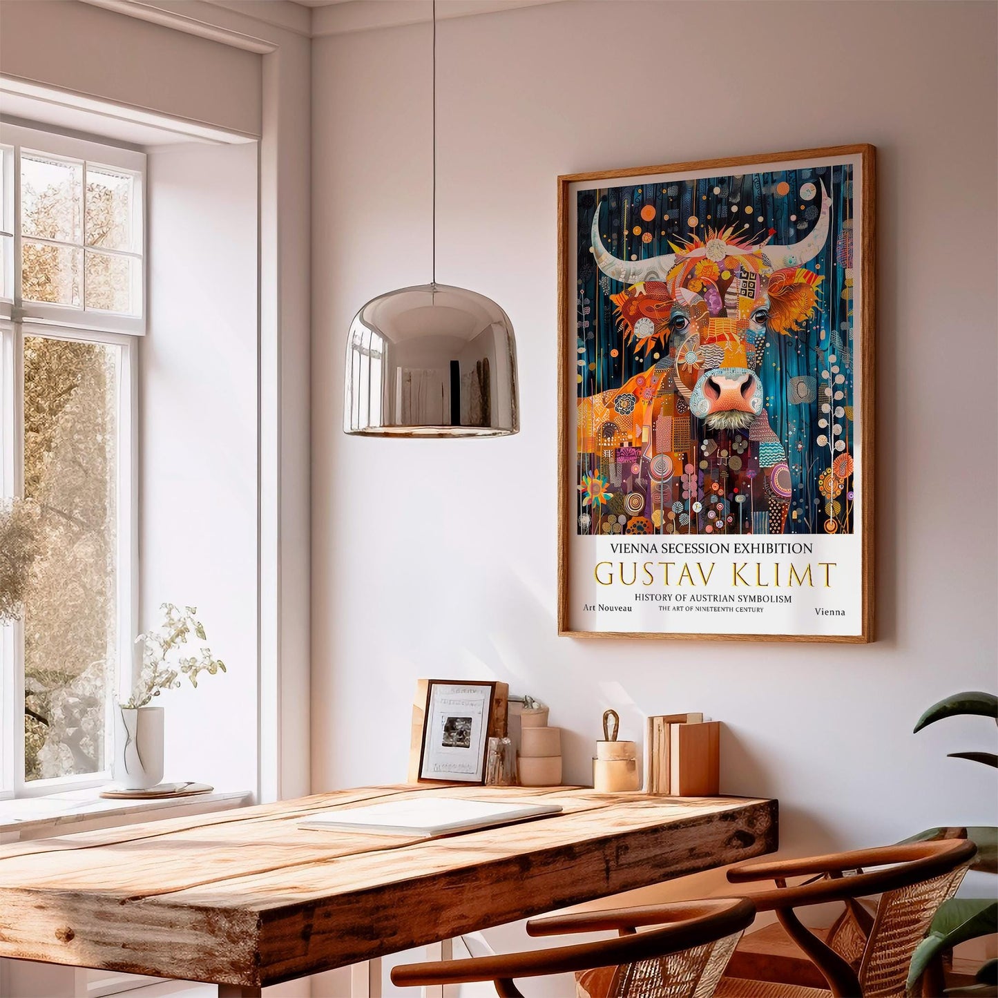 Gustav Klimt Print - Art Nouveau Wall Art | Highland Cow Vintage Poster