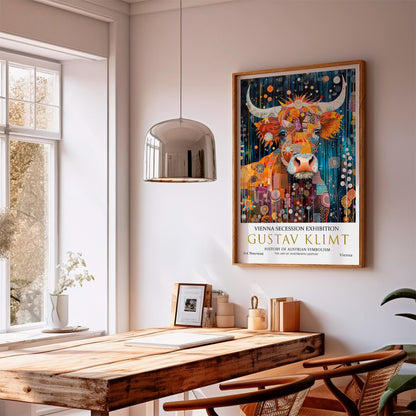 Gustav Klimt Print - Art Nouveau Wall Art | Highland Cow Vintage Poster
