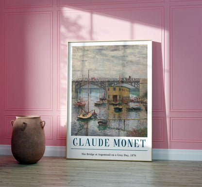 Monet Bridge at Argenteuil Print: French Impressionist Wall Art