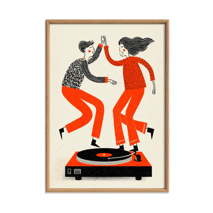Retro Dance Wall Art | Vinyl Record Poster, Music Art Print | 70s Disco Decor