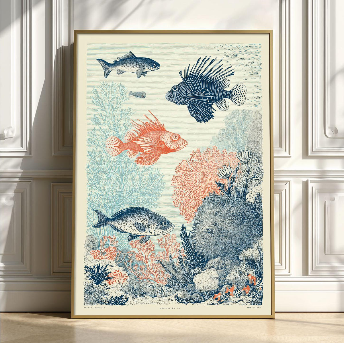 Sea Life Wall Art | Coral Reef Poster | Fish Art Print | Coastal Ocean Decor