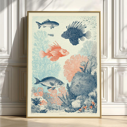 Sea Life Wall Art | Coral Reef Poster | Fish Art Print | Coastal Ocean Decor