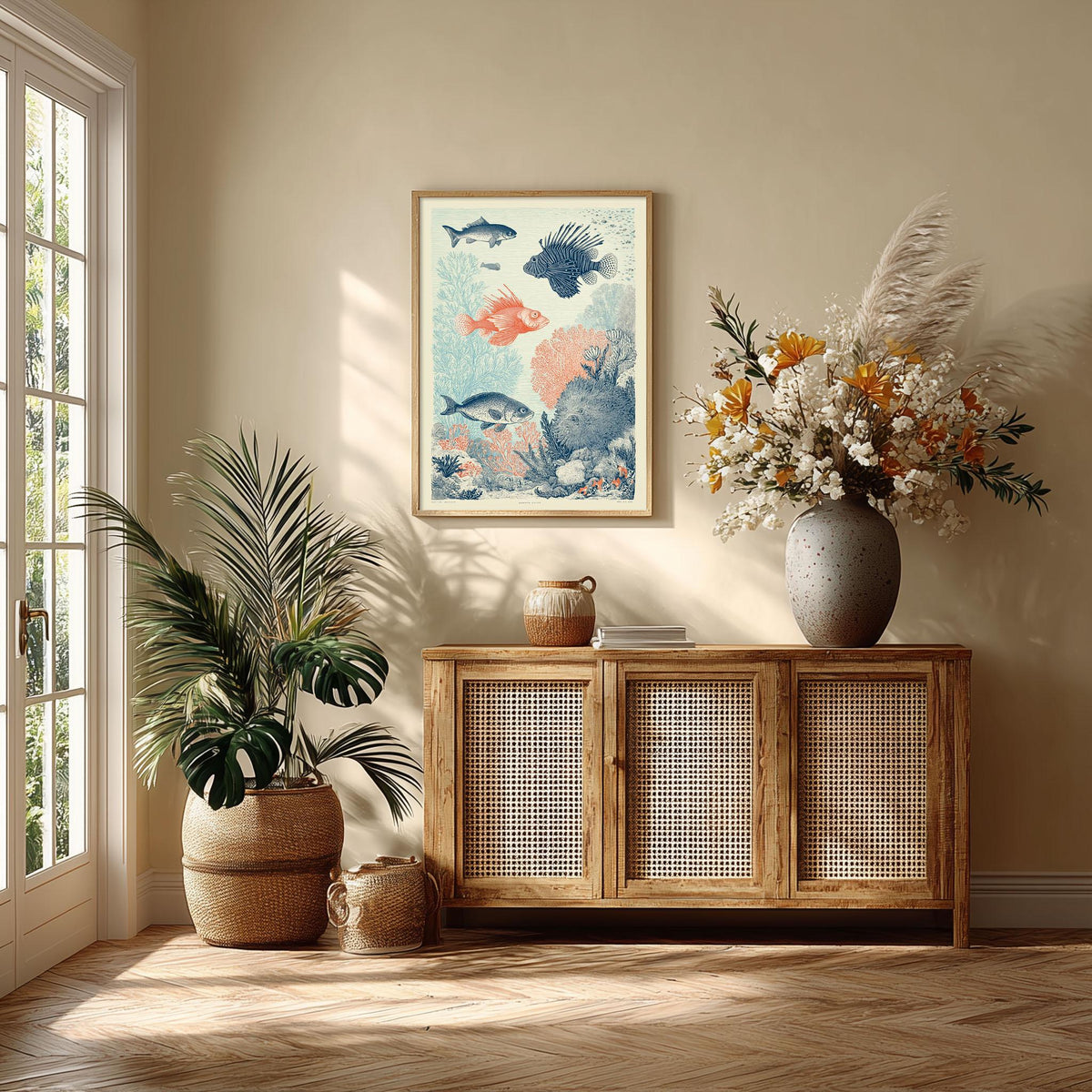 Sea Life Wall Art | Coral Reef Poster | Fish Art Print | Coastal Ocean Decor