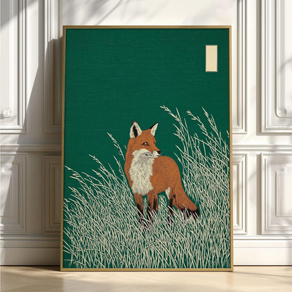 Fox Print, Woodland Animal Wall Art, Forest Poster, Minimalist Nature Home Decor