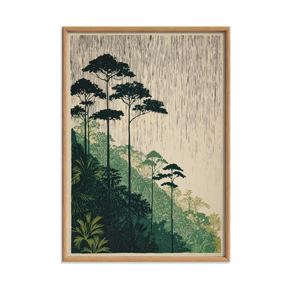 Rainforest Print, Tropical Forest Wall Art, Jungle Landscape Poster, Nature Home Decor