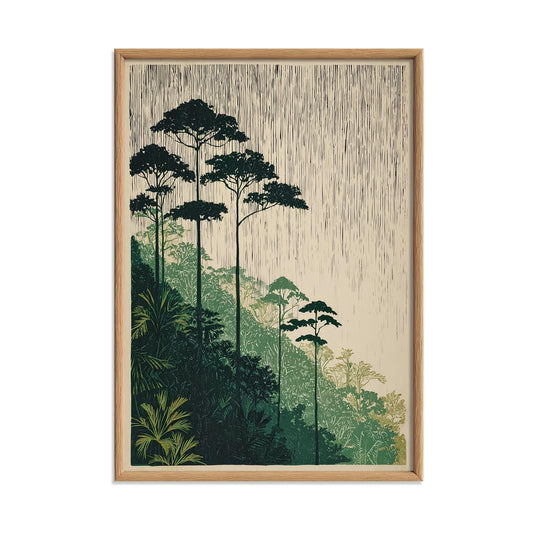 Rainforest Print, Tropical Forest Wall Art, Jungle Landscape Poster, Nature Home Decor