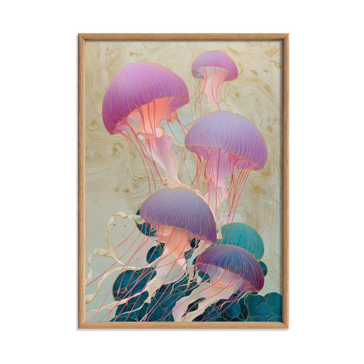 Jellyfish Print, Sea Life Wall Art, Coastal Poster, Ocean Home Decor