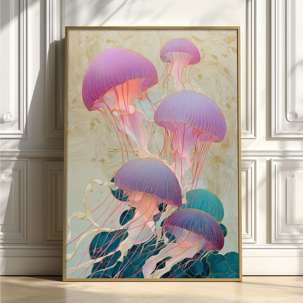 Jellyfish Print, Sea Life Wall Art, Coastal Poster, Ocean Home Decor