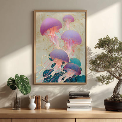 Jellyfish Print, Sea Life Wall Art, Coastal Poster, Ocean Home Decor