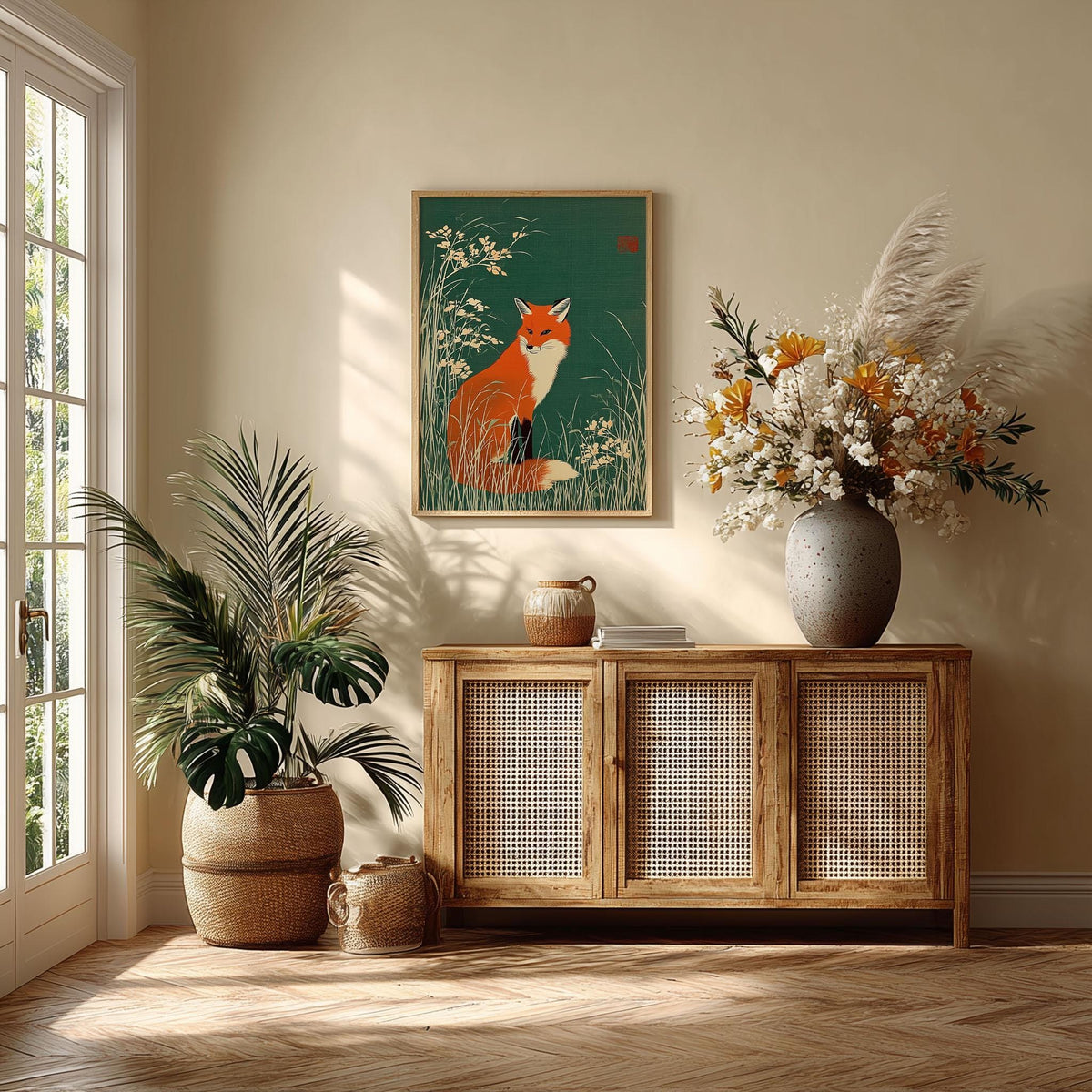 Fox Print, Woodland Wall Art, Animal Poster, Nature Home Decor