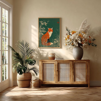 Fox Print, Woodland Wall Art, Animal Poster, Nature Home Decor