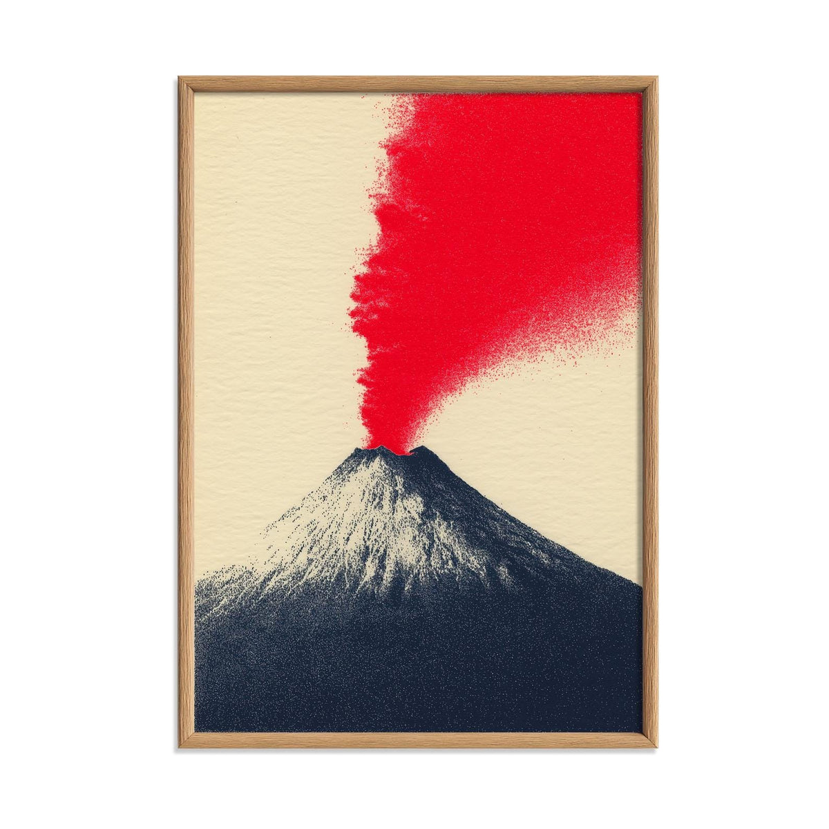Volcano Art Print, Modern Minimalist Wall Art