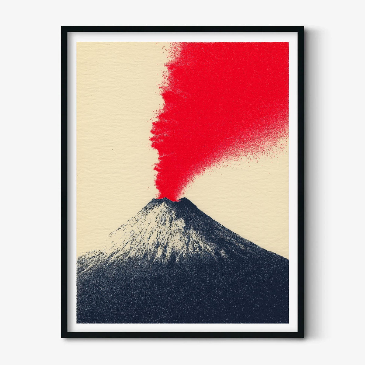 Volcano Art Print, Modern Minimalist Wall Art